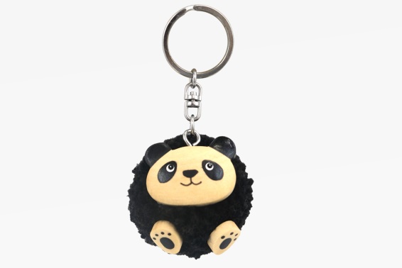 Holz Anhänger Pompom Panda (6)