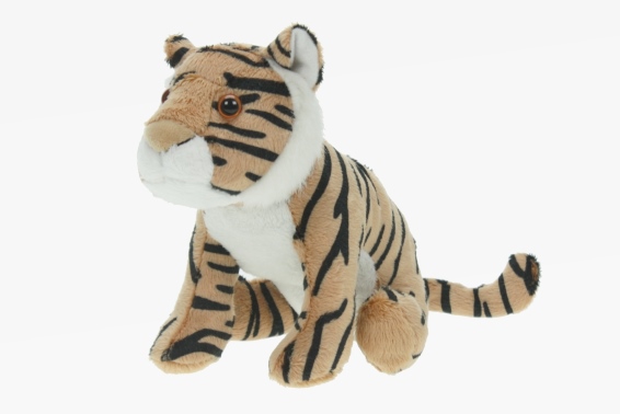 Plush tiger brown length 23 cm (6)