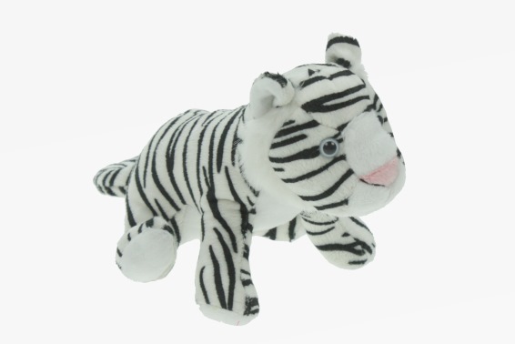 Plush tiger white length 23 cm (6)