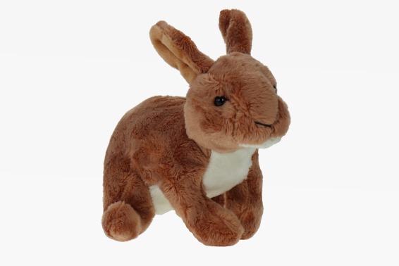 Plush rabbit brown length 18 cm (6)