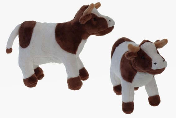 Plush cow brown length 23 cm (6)