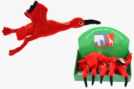 Plush scarlet ibis with ribbon (6)