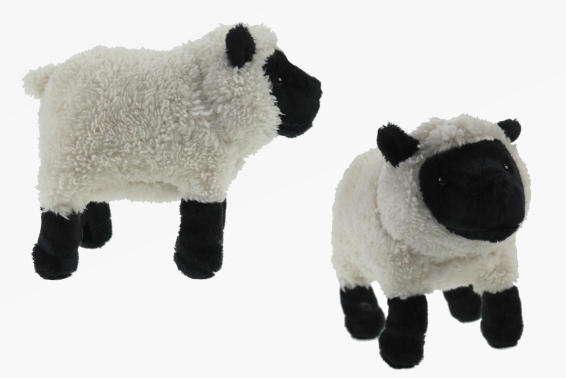 Plush Suffolk sheep length 18 cm (6)