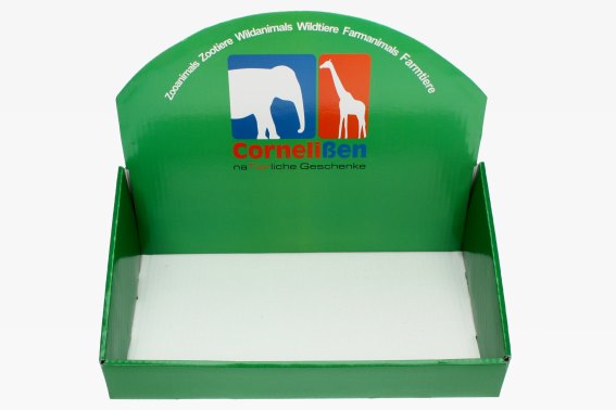 Displaybox green for plush animals