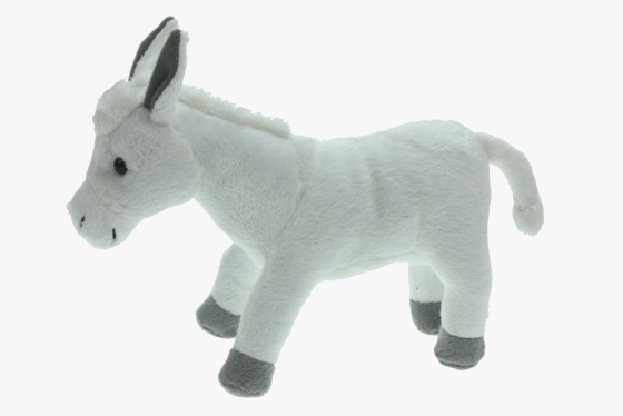 Plüsch Esel weiß Länge 22cm (6)