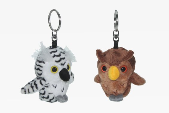 Plush pendant owl 2 assorted (12)
