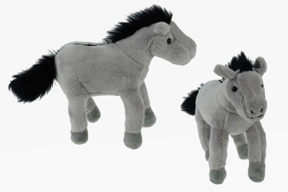 Plush horse grey length 25 cm (6)