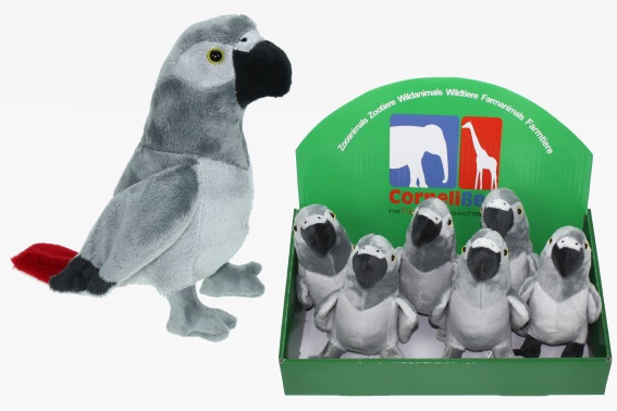 Plush grey parrot height 19 cm (6)