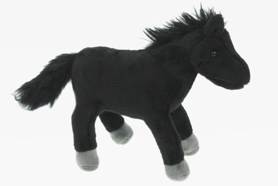 Plüsch Pferd schwarz Länge 25 cm (6)