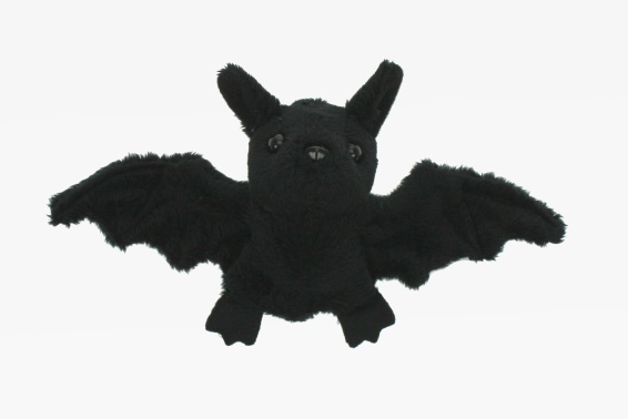 Plush magnet bat jet black l 19 cm (12)