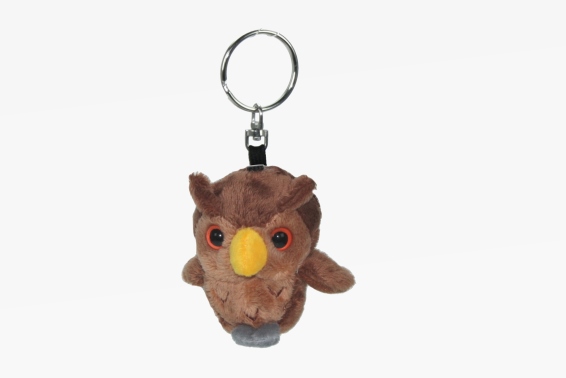 Plush pendant owl brown h 14 cm (12)