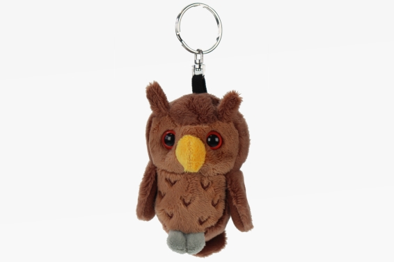 Plush pendant owl brown h 14 cm (12)