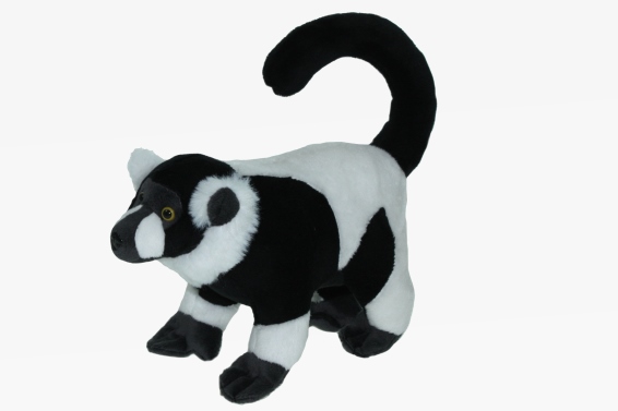 Plush black and white ruffed lemur (6)