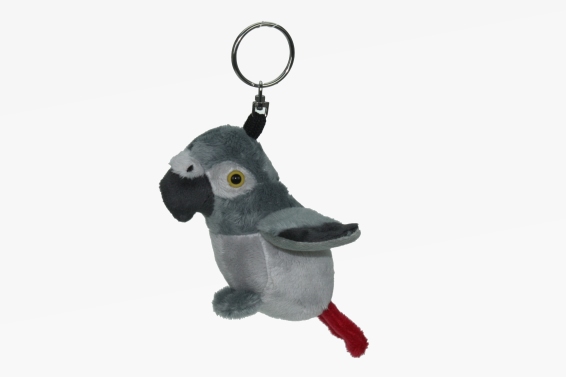 Plush pendant grey parrot h 18 cm (12)