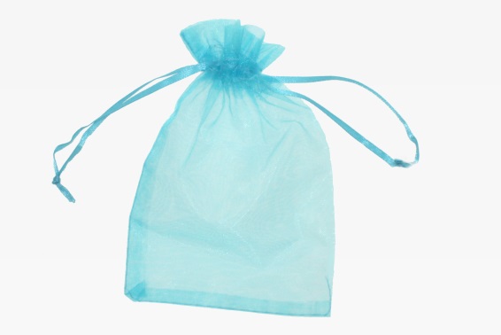 Organza Beutel blau (24)