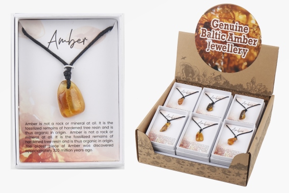 Necklace amber pendant in gift box (12)