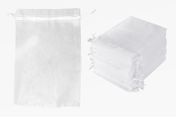 Organza Beutel weiß (24)