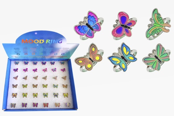 Mood rings butterflies 36pcs set (1)