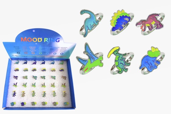 Kids mood rings dinosaur 36pcs set (1)