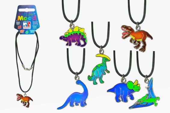 Mood necklace dino 6 assorted (36)
