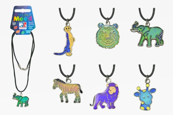 Mood necklace zoo animal 6 asst. (36)