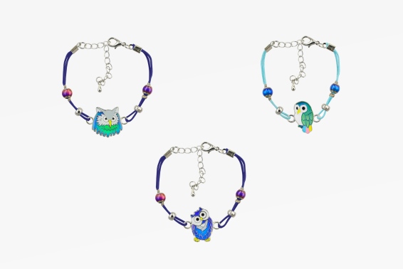 Mood bracelet owl 3 assorted (36)