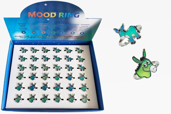 Mood rings donkeys 2asst. 36pcs set (1)