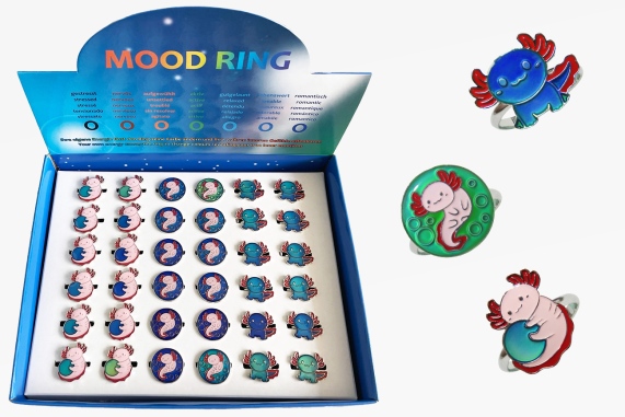 Mood rings axolotl 3 asst. 36pcs set (1)