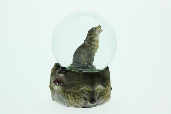 Glitzerkugel Wolf Höhe 9 cm (6) Glitzerkugel Wolf Höhe 9 cm (6)