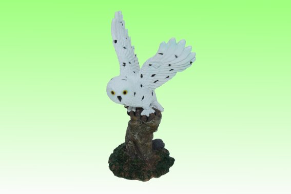 Poly snowy owl height 13 cm (1)