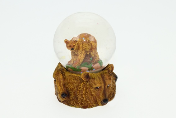 Glitzerkugel Braunbär Höhe 6,5 cm (6) Glitzerkugel Braunbär Höhe 6,5 cm (6)