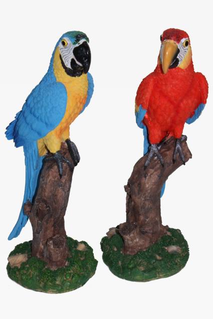 Poly parrot 2 assorted height 32 cm (1)