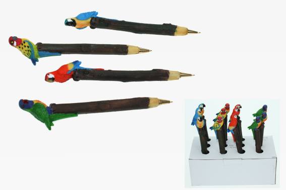 Poly pen parrot 4 assorted (12)