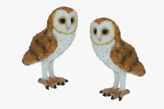 Poly barn owl 2 assorted h 8,5 cm (4)
