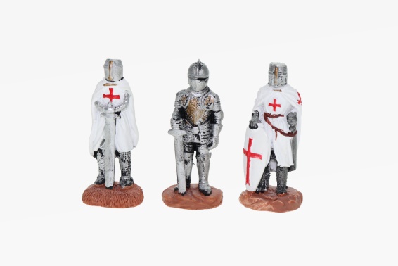 Poly knight 3 assorted height 5 cm (12)