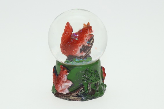 Glitzerkugel Eichhörnchen H 6,5 cm (6) Glitzerkugel Eichhörnchen H 6,5 cm (6)