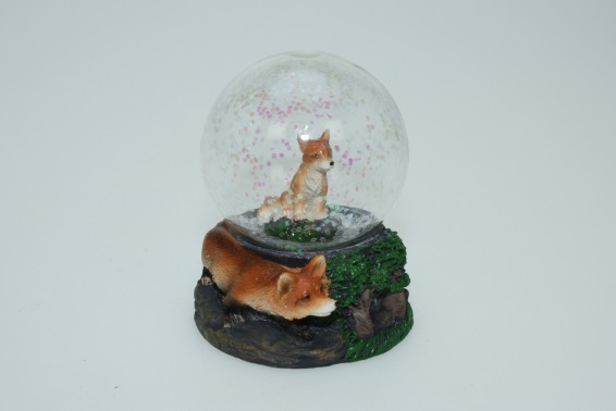 Glitter ball fox height 6,5 cm (6)