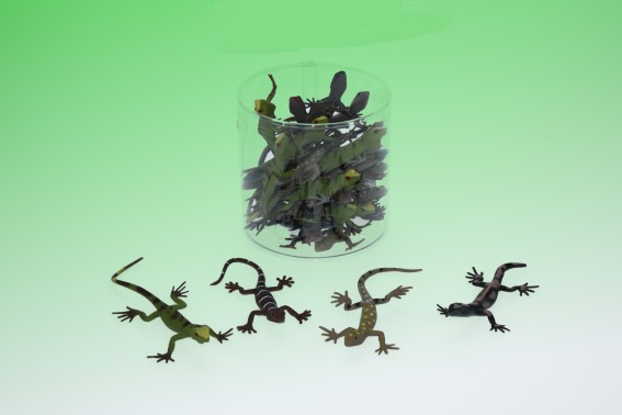 PVC lizard 4 assorted length 10 cm (25)