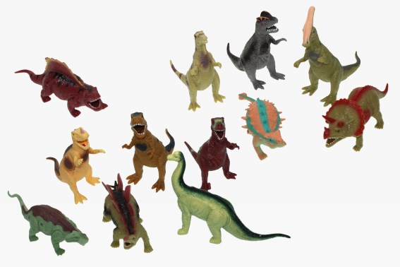 Stretch dinosaur 12 assorted (12)
