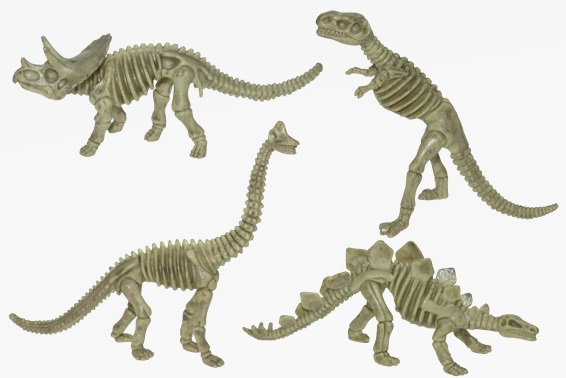 PVC dinosaur skeleton 4 assorted (36)