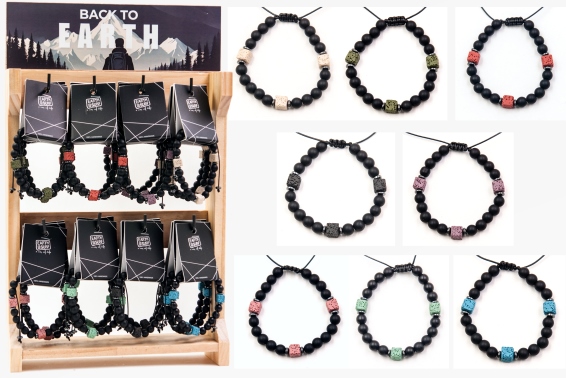 Bracelet with lava stone beads (48)