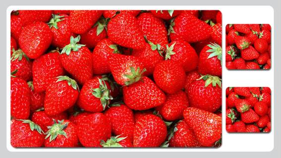 3D Tischset Erdbeeren 3er Set (10)