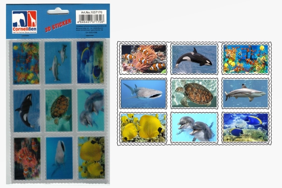 3D stickers seaworld 9pcs set (25)