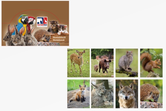 3D Notizblock Waldtiere 8fach (80)