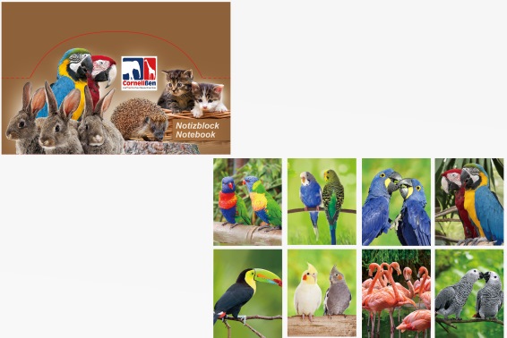 3D Notizblock tropische Vögel (80)