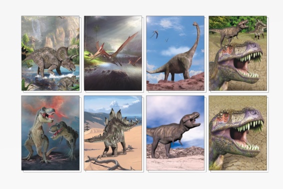 3D notebook dinosaurs 8 assorted (80)