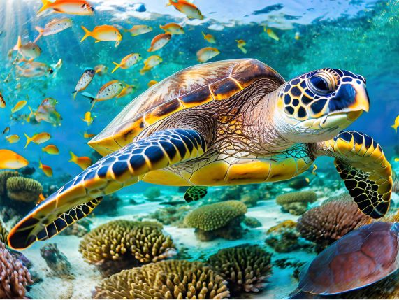 3D placemat sea turtle (10)