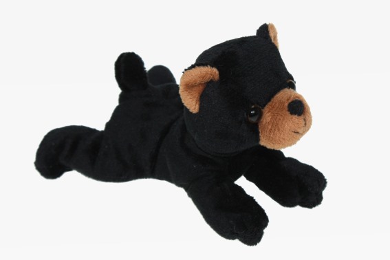 Plush bear black length 17 cm (12)