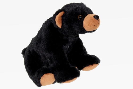 Plush bear black length 20 cm (6)