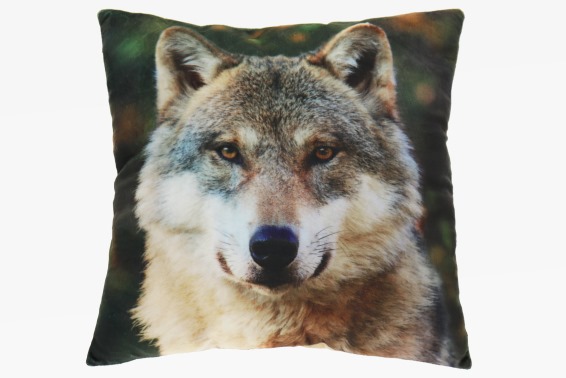 Plush cushion wolf design (3)